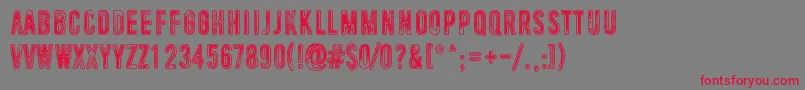UniversalMind Font – Red Fonts on Gray Background