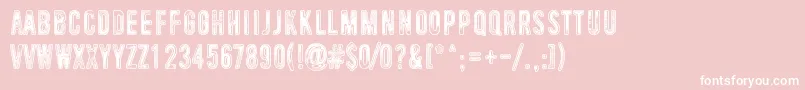 UniversalMind Font – White Fonts on Pink Background