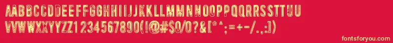 UniversalMind Font – Yellow Fonts on Red Background