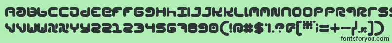 フォントStylPlain – 緑の背景に黒い文字