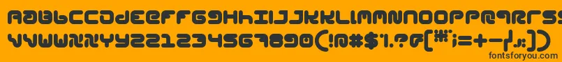 StylPlain-Schriftart – Schwarze Schriften auf orangefarbenem Hintergrund