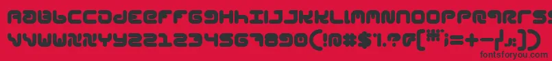 Шрифт StylPlain – чёрные шрифты на красном фоне