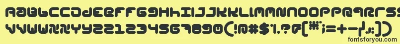 フォントStylPlain – 黒い文字の黄色い背景