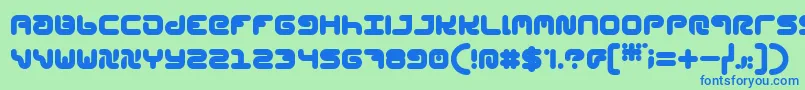 StylPlain Font – Blue Fonts on Green Background