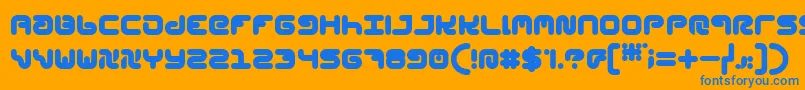 StylPlain Font – Blue Fonts on Orange Background