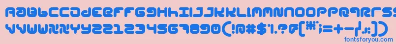 StylPlain-Schriftart – Blaue Schriften auf rosa Hintergrund