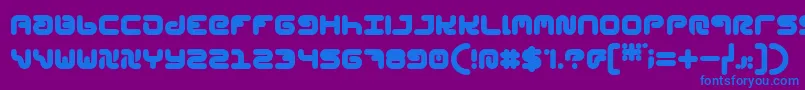 フォントStylPlain – 紫色の背景に青い文字
