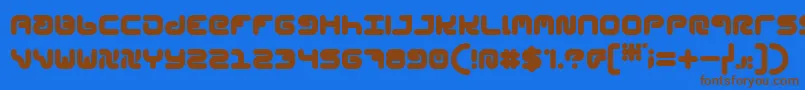 StylPlain-Schriftart – Braune Schriften auf blauem Hintergrund