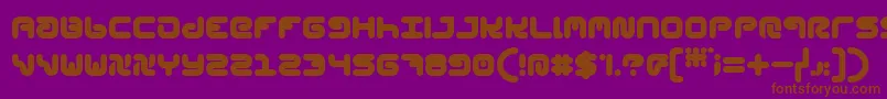 StylPlain-fontti – ruskeat fontit violetilla taustalla