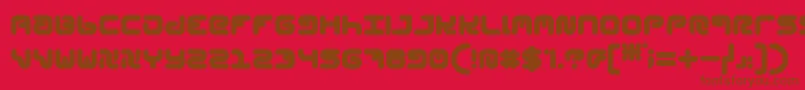 フォントStylPlain – 赤い背景に茶色の文字