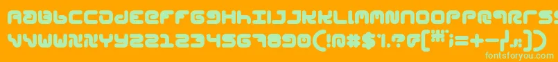 StylPlain-Schriftart – Grüne Schriften auf orangefarbenem Hintergrund