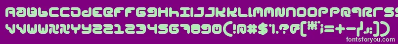 StylPlain-fontti – vihreät fontit violetilla taustalla
