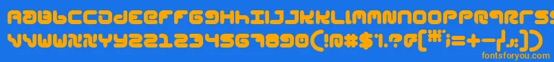 StylPlain Font – Orange Fonts on Blue Background