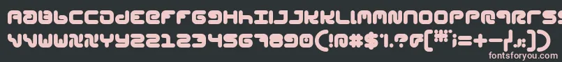 StylPlain-fontti – vaaleanpunaiset fontit mustalla taustalla