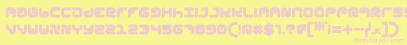 StylPlain Font – Pink Fonts on Yellow Background