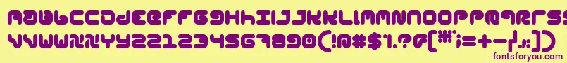 StylPlain Font – Purple Fonts on Yellow Background