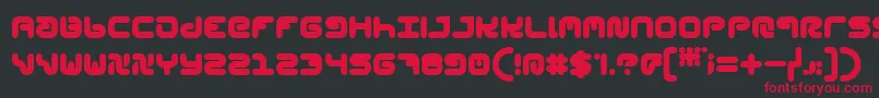 StylPlain Font – Red Fonts on Black Background