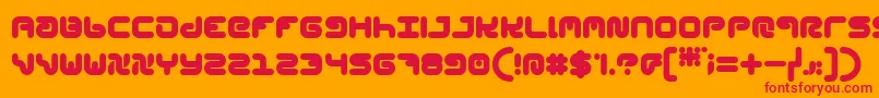 StylPlain Font – Red Fonts on Orange Background
