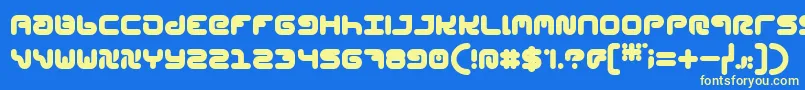 StylPlain Font – Yellow Fonts on Blue Background