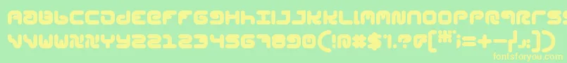 StylPlain-fontti – keltaiset fontit vihreällä taustalla