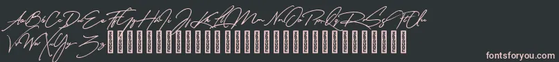 MatsuryDemo Font – Pink Fonts on Black Background