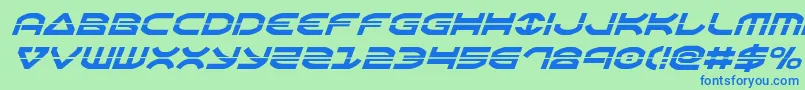 Oberonlaserital Font – Blue Fonts on Green Background