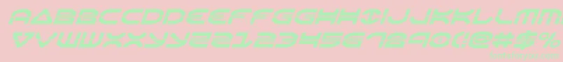 Oberonlaserital Font – Green Fonts on Pink Background