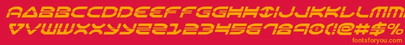 Oberonlaserital Font – Orange Fonts on Red Background