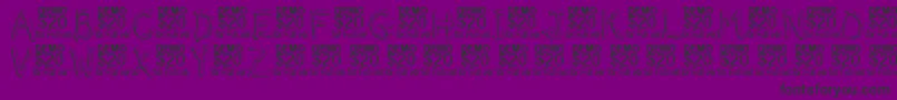 Шрифт SmeltedDemo – чёрные шрифты на фиолетовом фоне