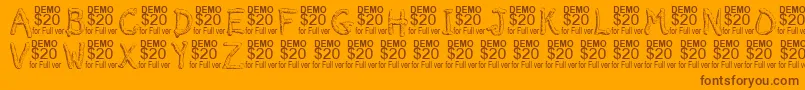 SmeltedDemo Font – Brown Fonts on Orange Background