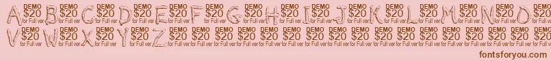 SmeltedDemo Font – Brown Fonts on Pink Background