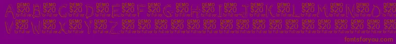 SmeltedDemo Font – Brown Fonts on Purple Background