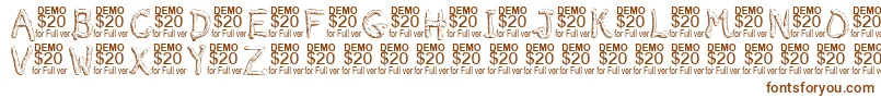 Шрифт SmeltedDemo – коричневые шрифты на белом фоне