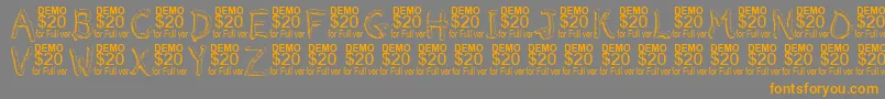 SmeltedDemo Font – Orange Fonts on Gray Background