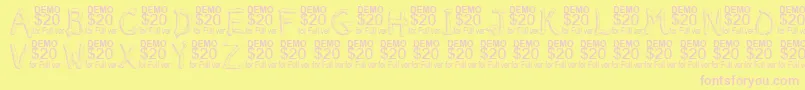 SmeltedDemo Font – Pink Fonts on Yellow Background