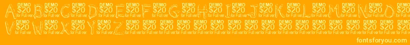 SmeltedDemo Font – Yellow Fonts on Orange Background