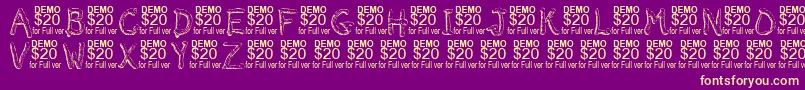 SmeltedDemo Font – Yellow Fonts on Purple Background