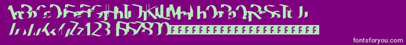 Poser Font – Green Fonts on Purple Background