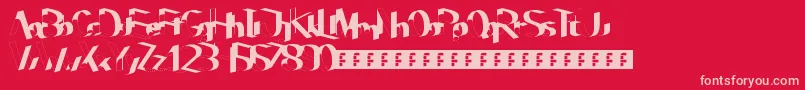 Poser Font – Pink Fonts on Red Background