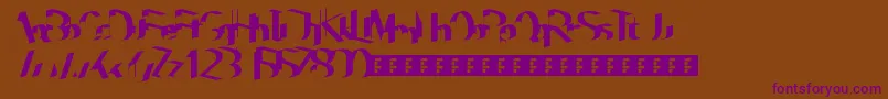 Poser Font – Purple Fonts on Brown Background