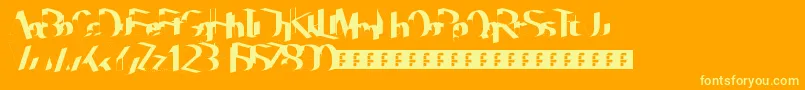 Poser Font – Yellow Fonts on Orange Background