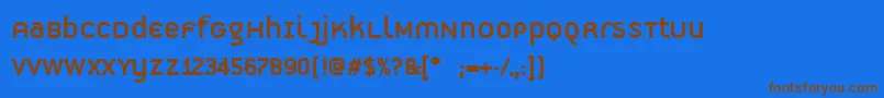PfpremierDisplay Font – Brown Fonts on Blue Background