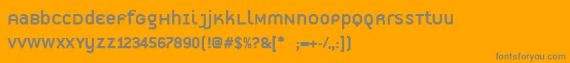 Fonte PfpremierDisplay – fontes cinzas em um fundo laranja