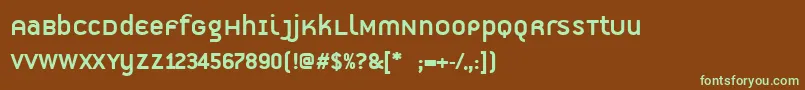 Шрифт PfpremierDisplay – зелёные шрифты на коричневом фоне