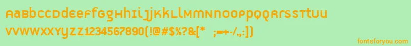PfpremierDisplay Font – Orange Fonts on Green Background