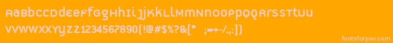PfpremierDisplay Font – Pink Fonts on Orange Background