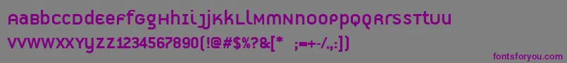 Шрифт PfpremierDisplay – фиолетовые шрифты на сером фоне