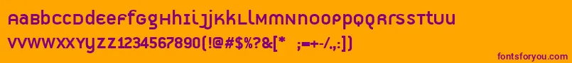 Шрифт PfpremierDisplay – фиолетовые шрифты на оранжевом фоне