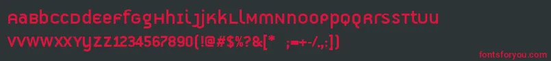 PfpremierDisplay Font – Red Fonts on Black Background