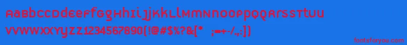 PfpremierDisplay Font – Red Fonts on Blue Background